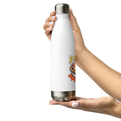Stainless Steel Water Bottle Pie Lover White 2