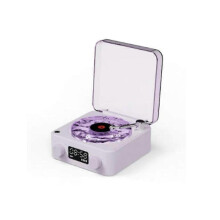 (Purple) Lumena Lamp Record Player, Waves Vinyl Bluetooth Speaker with 4 Modes Adjustable