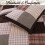 Σετ πάπλωμα διπλής όψης με ριγέ καρό και real patchwork, κάλυμμα κρεβατιού, καφέ πλέγμα, 5
