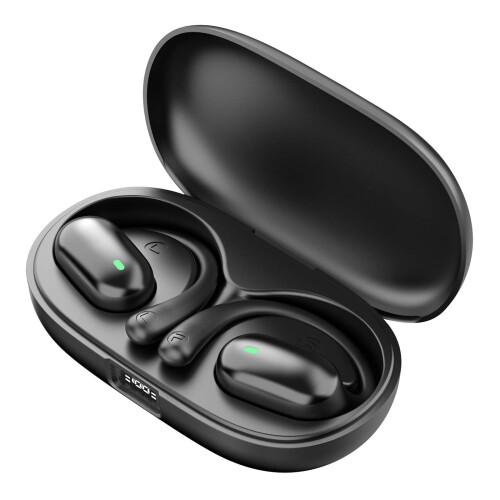 Jacenvly Wireless Gaming Headset with Bone Conduction Black 1