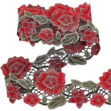 Valentine's Ribbon Rose Lace Trim 3.3 Yards 4.13 Inch