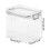 Clear portable snack box with lid and divided tray 2