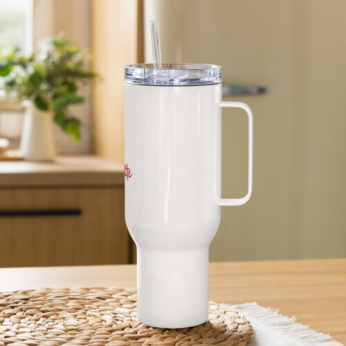 Travel mug with handle by HL Burdette 40 oz 2