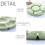 Wheat Straw Candy Tray Round Green 6-Compartment 5