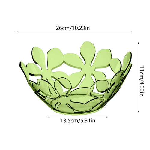 Transparent Petal-Shaped Fruit Plate Plastic 1 Piece 2