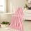 Coral Bath Towel Set Stripe Pattern 27.555 Inch 4