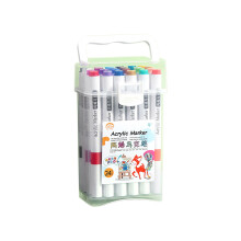 Water-Based Drawing Markers 24 Colors Set with Plastic Box