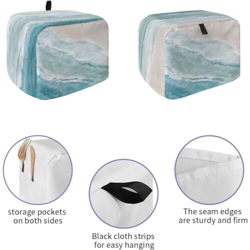 Beach Toaster Cover 2-Slice Polyester Dust Cover 1