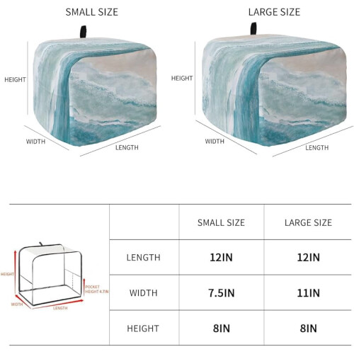 Beach Toaster Cover 2-Slice Polyester Dust Cover 2