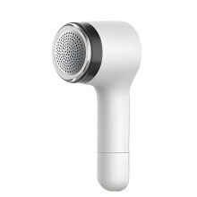 (White, 2 Knife Heads) Electric Lint Remover Clothes Cleaner Fabric Shaver USB Rechargeable Defuzzer