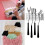 Rug Hooking Mesh Canvas with Wooden Bent Latch Hook Kit 7