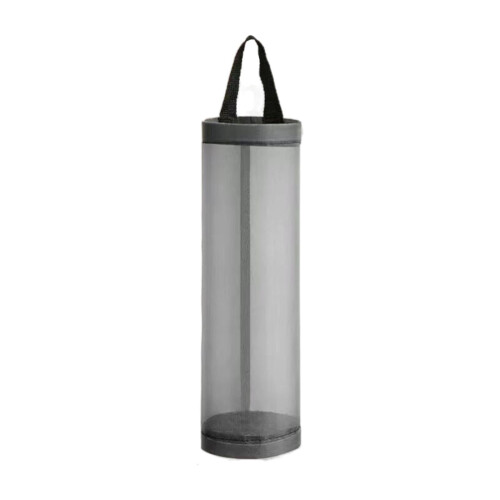 Plastic Bag Dispenser Stand Gray Foldable Mesh 1 Pack
