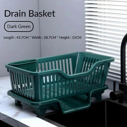 (White) Double Layer Kitchen Dishes & Utensils Drying Organizer Rack, Dish Drying Rack 1
