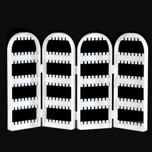Limei acrylic earring holder organizer 4-tier white 1