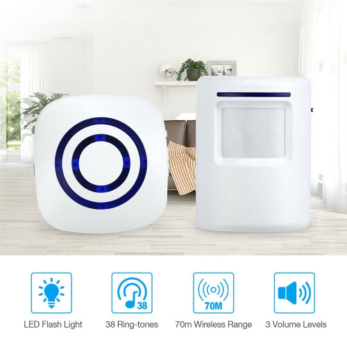 Linkpal Home Wireless Driveway Alarm Motion Sensor White 1