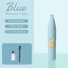 (Battery models, blue) Electric Dog Paw Trimmer Pet Grooming Clipper Paw Pads Clippers Cat Hair Clipper
