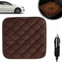 (Cigarette Lighter, Brown) Portable Heated Seat Cushion,Car Seat Cover for Winter Driving Heated Seat Cover