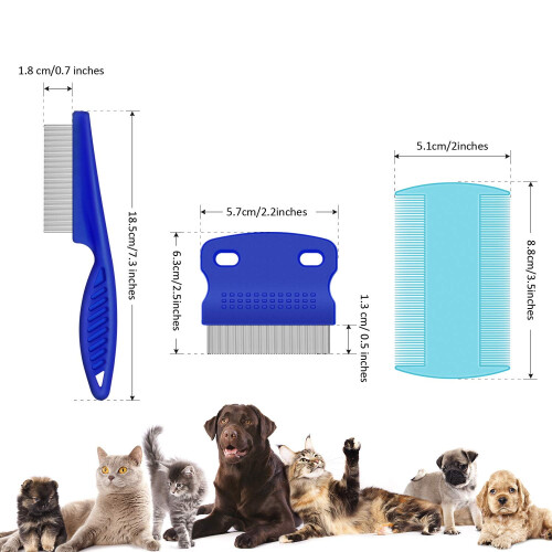 Pet flea comb for dogs and cats 6 pieces 2