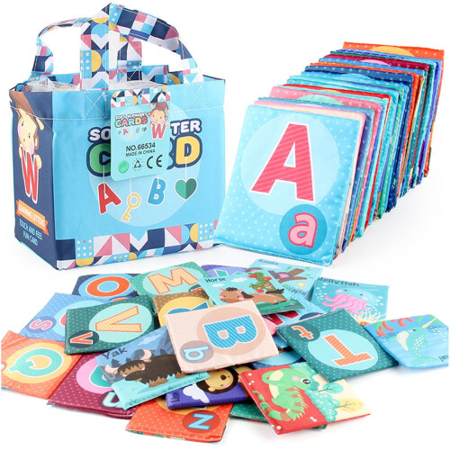 Soft Alphabet Flash Cards for Babies 6-12 Months, 2