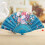 Chinese-style folding fan for dance and wedding, silk with 1