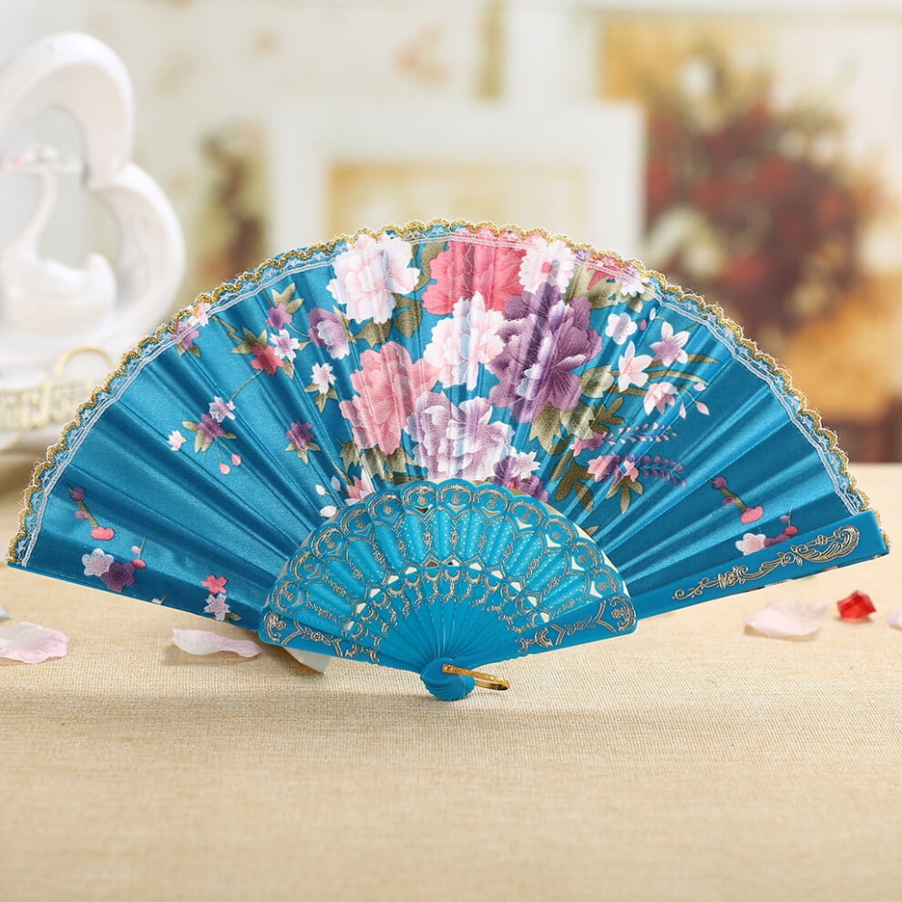 Chinese-Style Folding Fan For Dance And Wedding, Silk With 946140154138