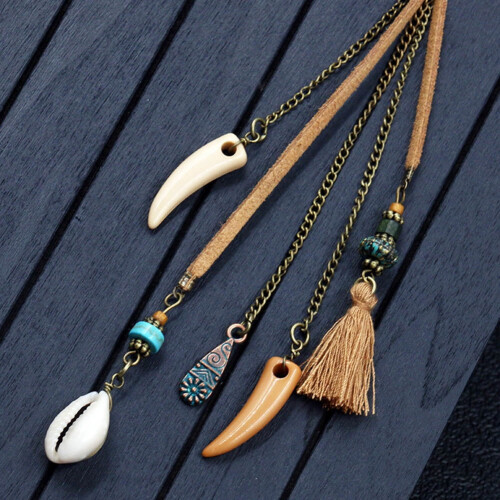 Women's boho sunflower shell tassel earrings 1