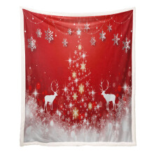 Christmas flannel sofa blanket heavy 1 piece
