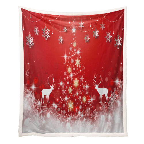 Christmas flannel sofa blanket heavy 1 piece