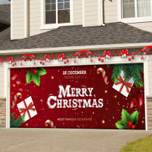 Christmas garage door hanging cloth outdoor 1 piece