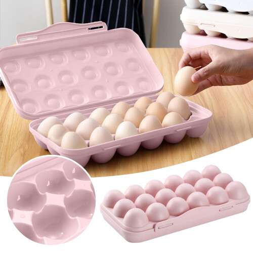 Kitchen Refrigerator Egg Box with 18 Grids