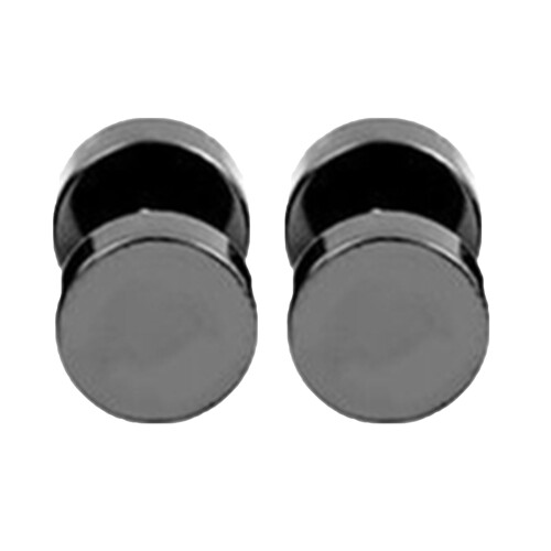 Limei Black Stud Earrings Stainless Steel 5 Pairs 1