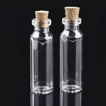 Glass Jar Bottles with Cork Stopper 20 pcs 50x16mm