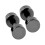 Limei Black Stud Earrings Stainless Steel 5 Pairs 7