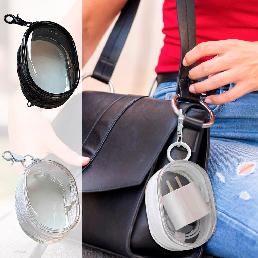 Jacenvly Pvc Cable And Jewelry Storage Bag 2 Pcs 946140163864