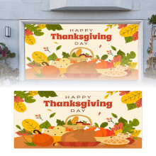 Thanksgiving Garage Door Banner Outdoor Decor 7x16ft and