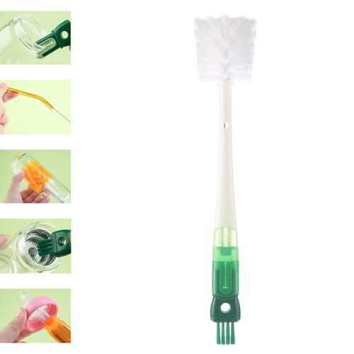 Shape Cup Brush 5-in-1 Long Bottle Cleaner with Cap