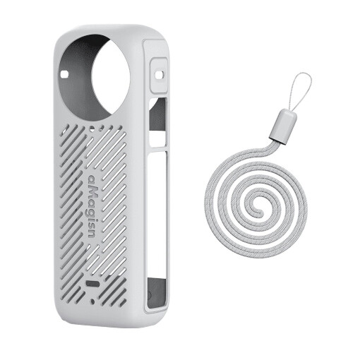 Silicone Protective Case for Insta360 X4 with Lens Cap and