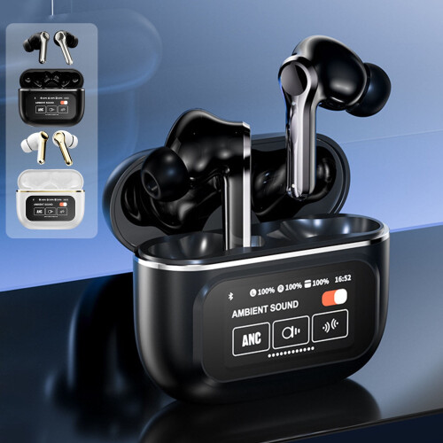Jacenvly ANC waterproof wireless earbuds with charging case