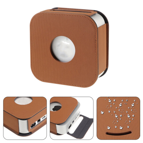 Mac Mini M4/Pro protective leather case with precise cutouts 1