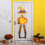 Halloween pumpkin wizard hat door hanging ornament 4