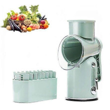 (green) Whimsyard Rotary Grater, 5 in 1 Cheese Vegetable Grater with Handle