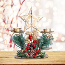 Christmas wrought iron candle holder 1 piece