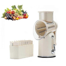 (white) Whimsyard Rotary Grater, 5 in 1 Cheese Vegetable Grater with Handle