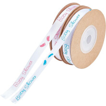 Pink Blue Grosgrain Ribbon 3/8 inch 21 Yards