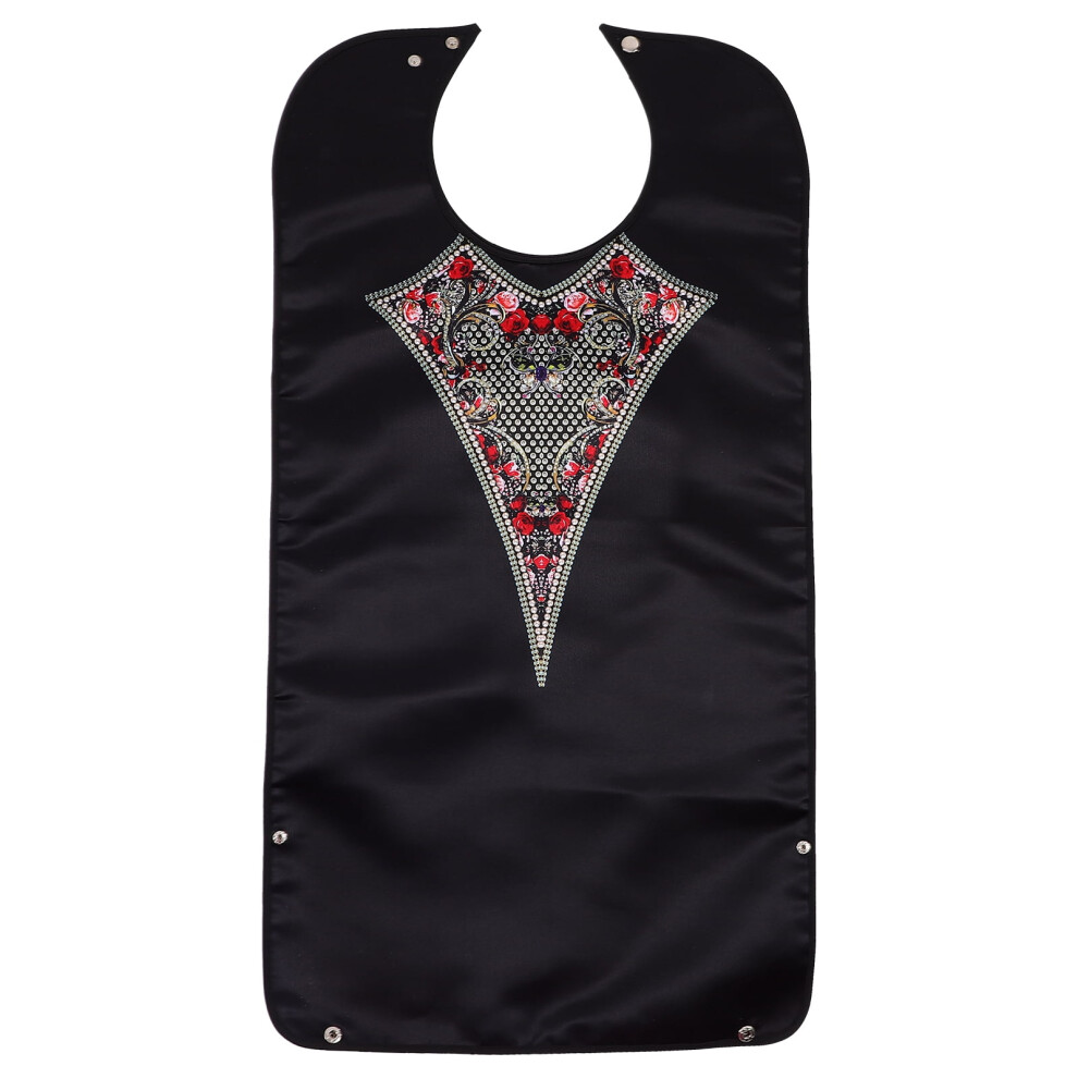 Adult eating bib with burp cloth adjustable for seniors