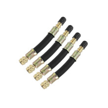 (300mm) 4pcs Flexible Dual Valve Stem Extender Pipes for Car, Motorcycle, Rv, Truck