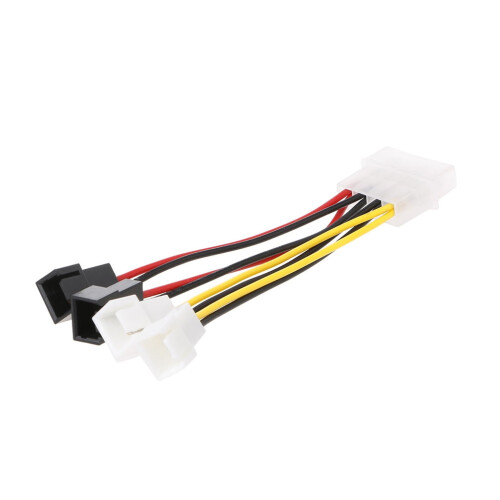 Molex to 3-Pin Fan Power Adapter Cable 4 Pin 1