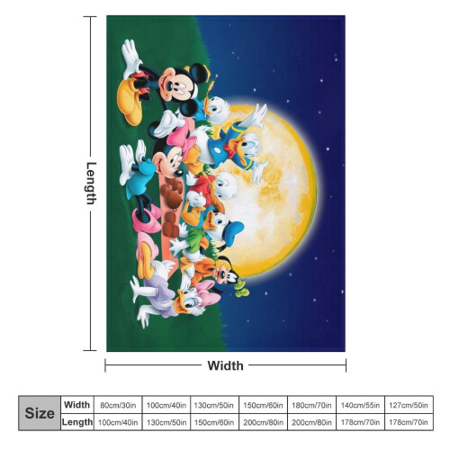Mickey blanket ultra-soft flannel throw 55" x 70" 1