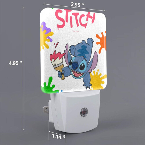 Anime Stitch Night Light Wall Plug Dusk to Dawn Sensor 1