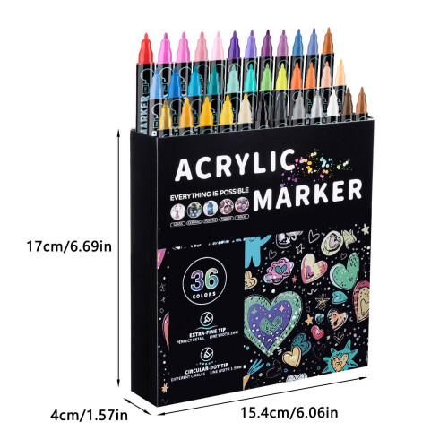 Artistic Marker Set Rich Colors 2.5ml Smooth Ink 1